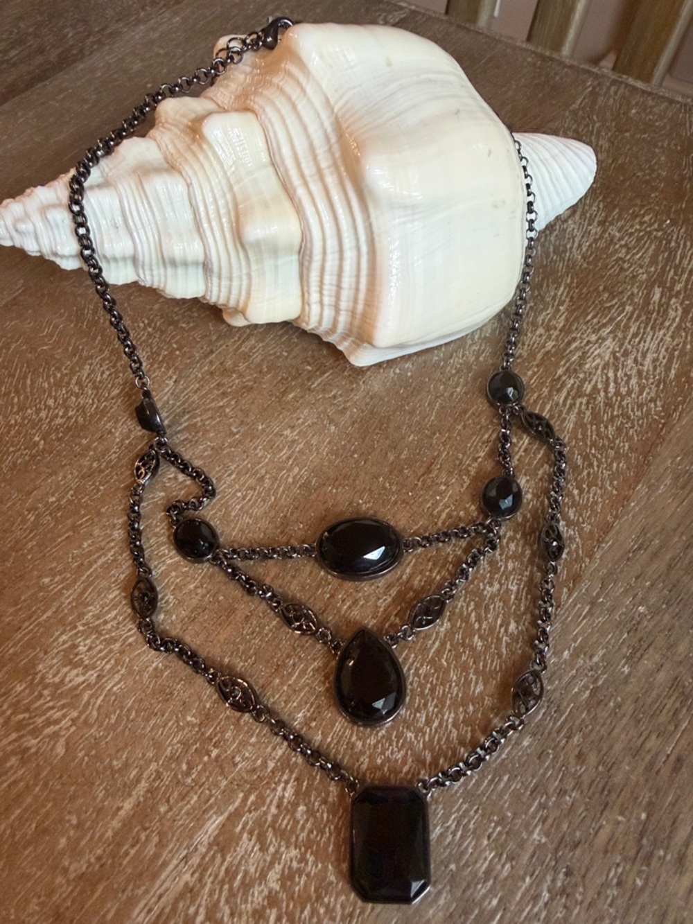 1928 Jewelry Black Crystal Necklace